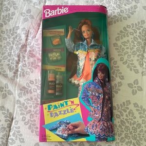 Vintage Barbie Paint and Dazzle 1993 Mattel